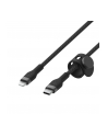 belkin Kabel BoostCharge USB-C/Lightning Silikonowy w oplocie 3m czarny - nr 10