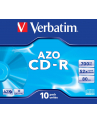 Verbatim CD-R 80/700MB 52X extra protection crystal/AZO jewel box - 43327 - nr 13