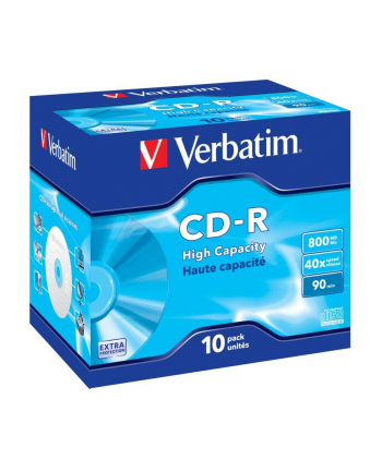 Verbatim CD-R 90/800MB 40X High Capacity extra protection AZO jewel box - 43428