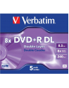 Verbatim double layer DVD+R 8.5GB 8X matte silver/AZO jewel box-43541 5-pack - nr 15