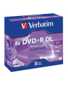 Verbatim double layer DVD+R 8.5GB 8X matte silver/AZO jewel box-43541 5-pack - nr 16
