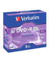 Verbatim double layer DVD+R 8.5GB 8X matte silver/AZO jewel box-43541 5-pack - nr 19