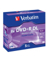 Verbatim double layer DVD+R 8.5GB 8X matte silver/AZO jewel box-43541 5-pack - nr 20
