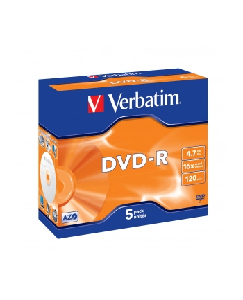 Verbatim DVD-R 4.7GB 16X matte silver/AZO jewel box - 43519