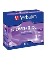 Verbatim double layer DVD+R 8.5GB 8X matte silver/AZO jewel box-43541 5-pack - nr 13