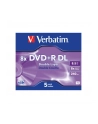 Verbatim double layer DVD+R 8.5GB 8X matte silver/AZO jewel box-43541 5-pack - nr 1