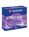 Verbatim double layer DVD+R 8.5GB 8X matte silver/AZO jewel box-43541 5-pack - nr 30