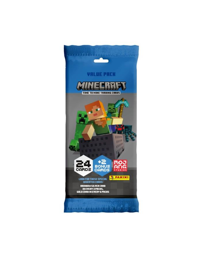 Saszetka z kartami 24+2 specjalne Minecraft 26993 Panini główny