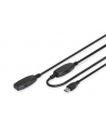 digitus Kabel przedłużający USB 3.0 SuperSpeed Typ USB A/USB A M/Ż aktywny 20m Czarny - nr 13
