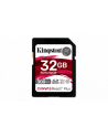 kingston Karta pamięci SD 32GB Canvas React Plus 300/260 UHS-II U3 - nr 1
