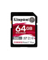 kingston Karta pamięci SD 64GB Canvas React Plus 300/260 UHS-II U3 - nr 12