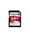 kingston Karta pamięci SD 64GB Canvas React Plus 300/260 UHS-II U3 - nr 24