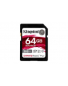 kingston Karta pamięci SD 64GB Canvas React Plus 300/260 UHS-II U3 - nr 32
