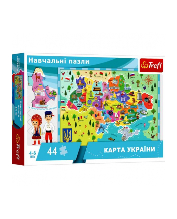 Puzzle 44el Mapa Ukrainy wersja ukraińska 15532 Trefl