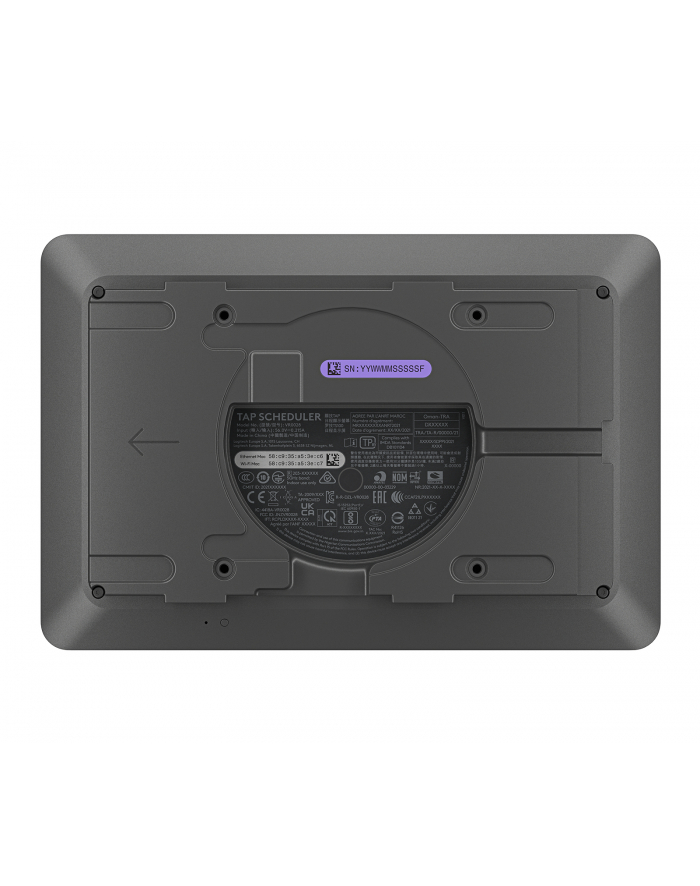 logitech Tablet do rezerwacji sal Tap Scheduler grafitowy główny