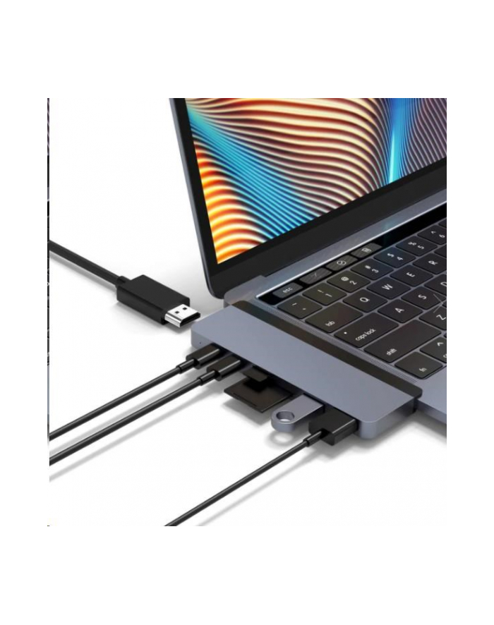 Hyper Hub HyperDrive DUO 7 w 2 USB-C do MacBooka Pro / Air, szary (HY-HD28C-GREY) główny