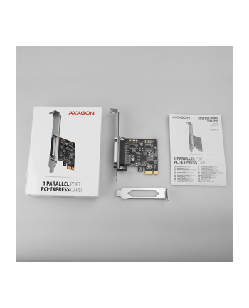 Axagon PCEA-P1N, kontroler PCIe - 1x port równoległy (LPT), w zestawie LP (AXN)