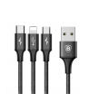 Baseus Kabel Rapid 3W1 Usb-C Do / Lightning Microusb 20W 1,5M, Zielony (6953156204300) - nr 11