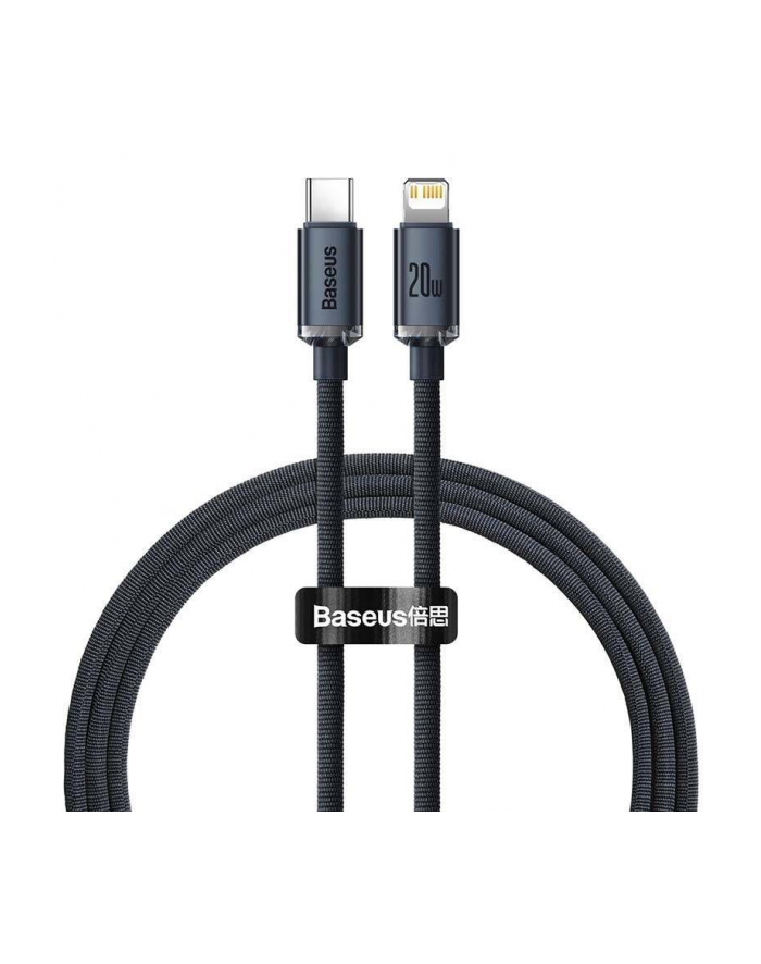 BASEUS Crystal Kabel USB-C Lightning PD 20W 1,2m - czarny główny