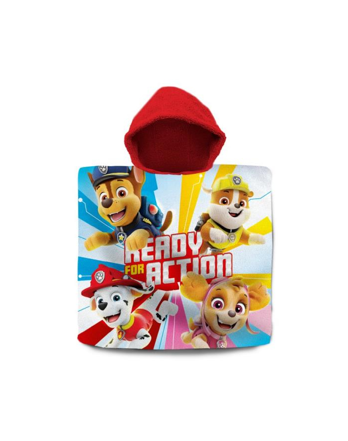 Ręcznik Poncho z kapturem 120x60cm Psi Patrol PAW PATROL PW16655 Kids Euroswan główny