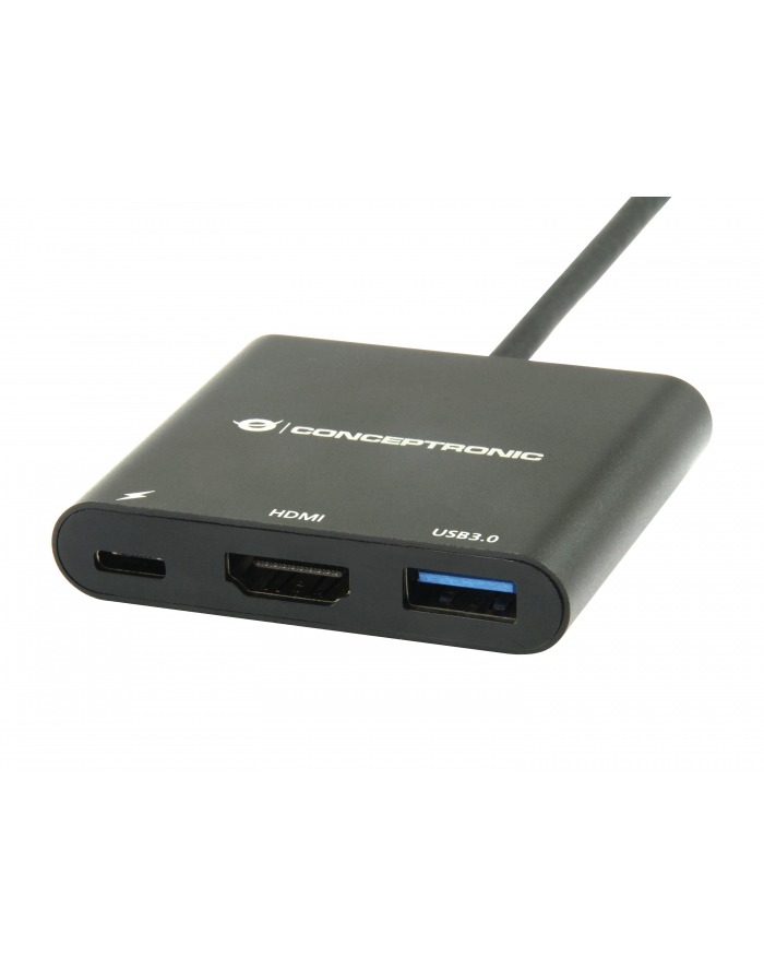 CONCEPTRONIC CONCEPTRONIC CONCEPTRONIC ADAPTER USB USB-C - HDMI + USB-C + USB CZARNY (DONN01B)  (DONN01B) główny