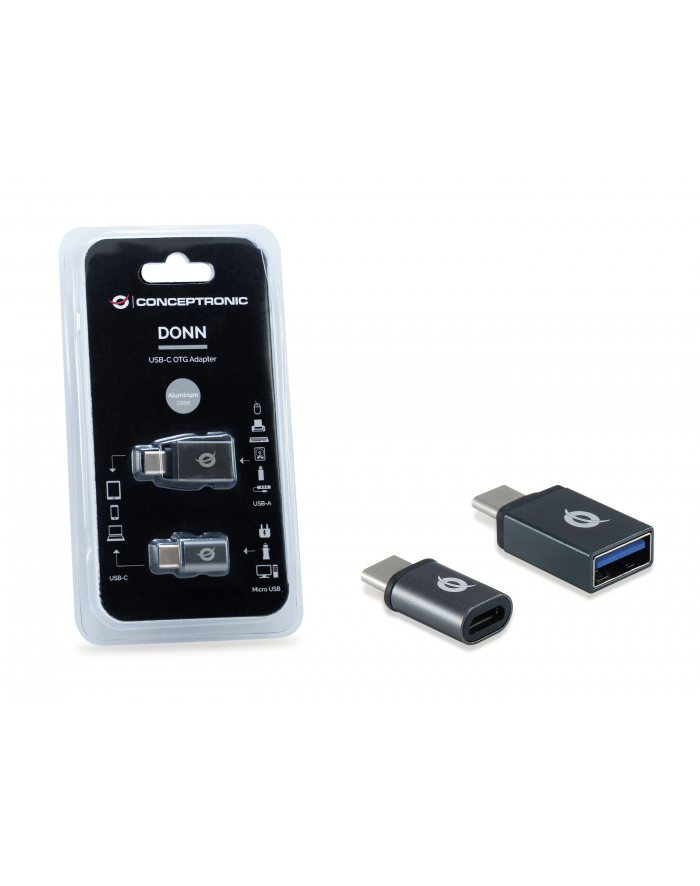 CONCEPTRONIC CONCEPTRONIC CONCEPTRONIC ADAPTER USB USB-C - USB SZARY (DONN04G)  (DONN04G) główny