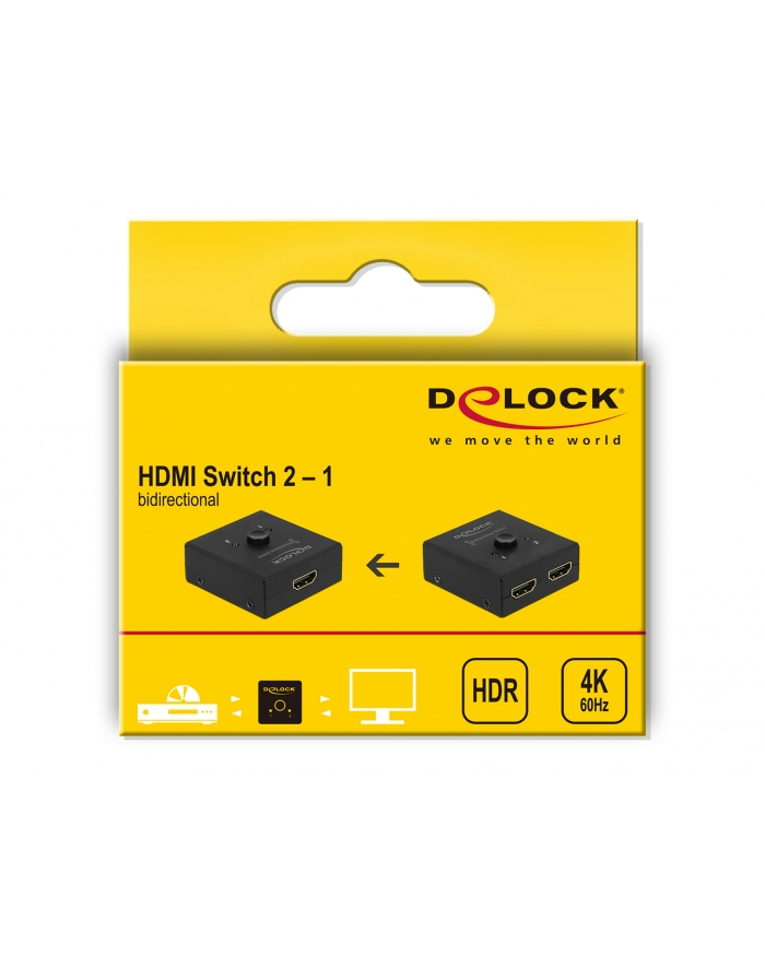 DELOCK PRZEŁĄCZNIK HDMI 2WEX1WY UHD 4K/60HZ DELOCK  (35031) główny