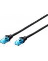 Kabel sieciowy U/UTP kat. 5e,0,5 m, czarny (DK-1511-005/BLACK) - nr 2