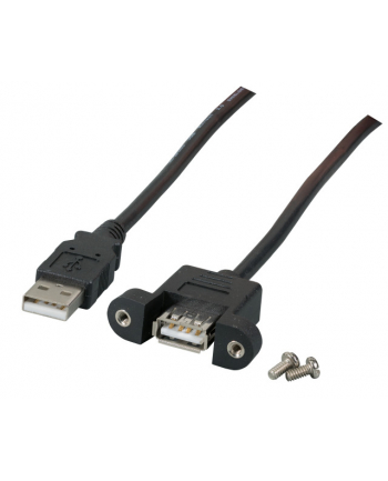 Kabel USB Roline Garbot USB2.0 Przedłużacz kabla USB M/F. czarny. 2.0m