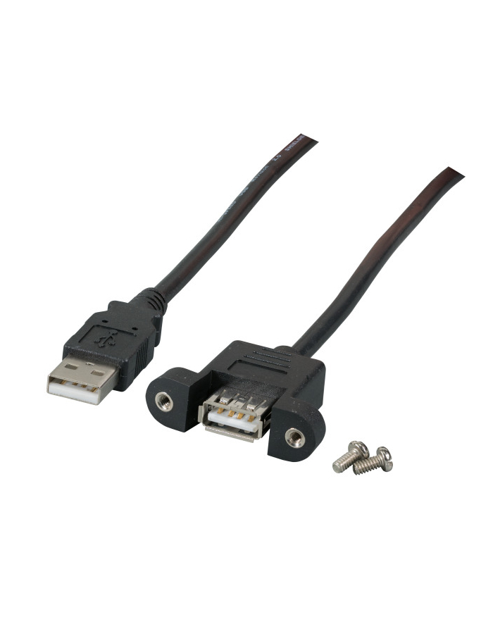 Kabel USB Roline Garbot USB2.0 Przedłużacz kabla USB M/F. czarny. 2.0m główny