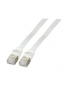 EFB Płaski kabel połączeniowy RJ45 U / FTP, kat. 6A, PVC, 0,5m biały (K5545WS.0,5) - nr 1