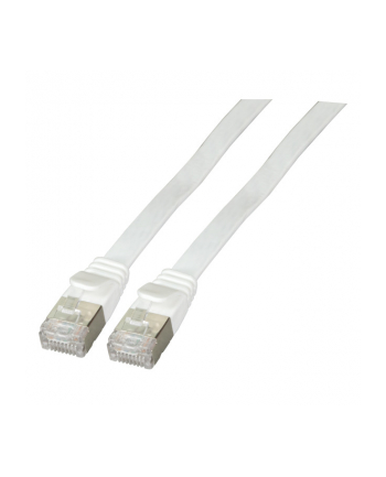 EFB Płaski kabel połączeniowy RJ45 U / FTP, kat. 6A, PVC, 0,5m biały (K5545WS.0,5)
