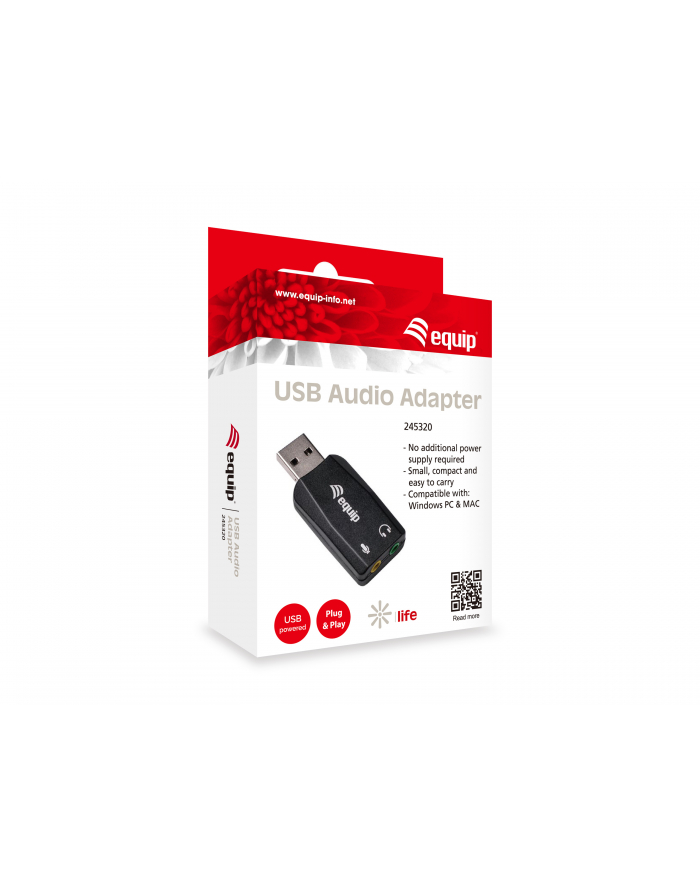 Equip ADAPTER USB USB-SOUNDADAPTER ALS WEITERE SOUNDKARTE F. HEADSETS (245320) główny