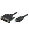 Kabel Manhattan DVI HDMI 1 Czarny (322782) - nr 1