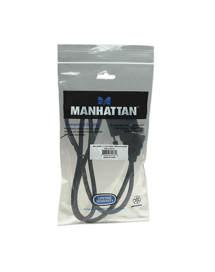Kabel Manhattan DVI HDMI 1 Czarny (322782) główny