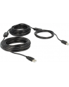 Delock Kabel USB A-B M-M 20 m czarny (83557) - nr 10