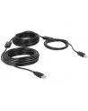 Delock Kabel USB A-B M-M 20 m czarny (83557) - nr 3