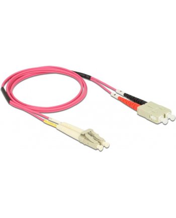 Delock Patchcord światłowodowy LC - SC Multimode Duplex OM4 1m (84680)