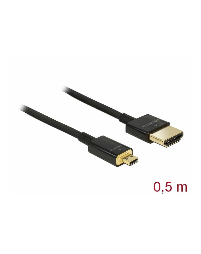 DELOCK DELOCK KABEL HDMI 84788 [1X ZŁĄCZE MĘSKIE HDMI - 1X ZŁĄCZE MĘSKIE MICRO HDMI (TYP D)] 0.50 M (DELOCKKABELHDMIAGTMI (DELOCKKABELHDMIAGTMICROD3D4 główny