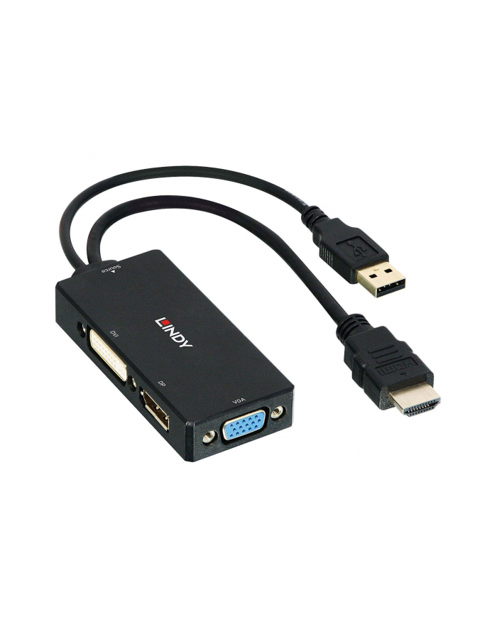 Lindy Konwerter HDMI na DP/DVI/VGA (LY38182) główny