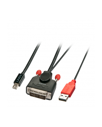 Lindy 41996 Kabel DVI-D/Mini Display Port ze Złączem USB 1m (LY41996)