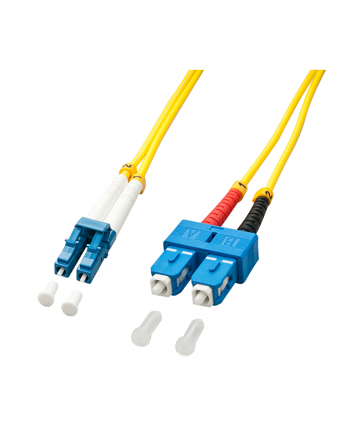 LINDY Patchcord światłowodowy LC/SC OS2 9/125Ám 1m żółty (47470) główny