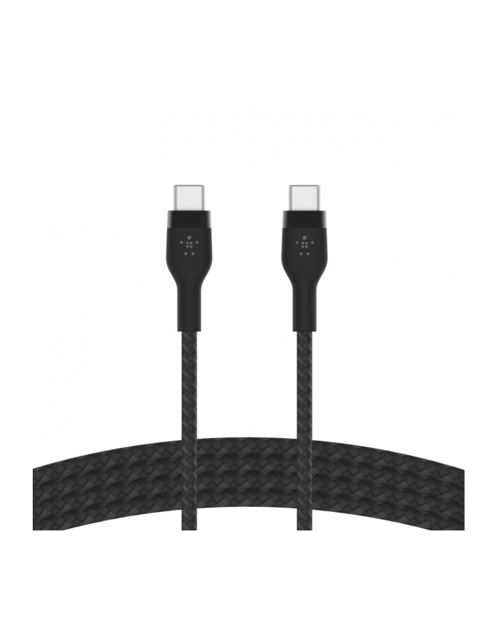 belkin Kabel BoostCharge USB-C/USB-C silikonowy w oplocie 1m, czarny główny