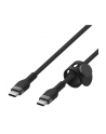 belkin Kabel BoostCharge USB-C/USB-C silikonowy w oplocie 1m, czarny - nr 25