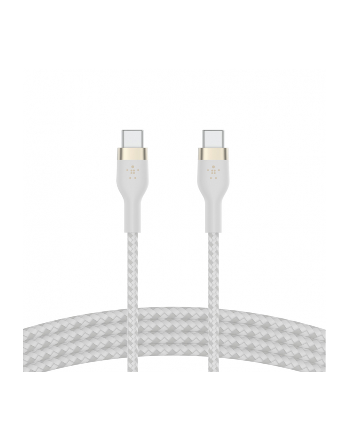 belkin Kabel BoostCharge USB-C/USB-C silikonowy w oplocie 1m, biały główny