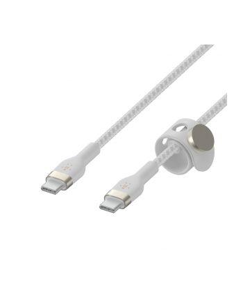 belkin Kabel BoostCharge USB-C/USB-C silikonowy w oplocie 1m, biały