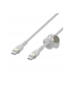 belkin Kabel BoostCharge USB-C/USB-C silikonowy w oplocie 1m, biały - nr 4