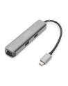 Digitus Stacja dokująca USB Typ C 5 portów 4K 30Hz HDMI 3x USB3.0 RJ45 srebrna (DA70892) - nr 1