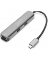Digitus Stacja dokująca USB Typ C 5 portów 4K 30Hz HDMI 3x USB3.0 RJ45 srebrna (DA70892) - nr 23
