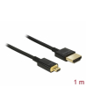 DELOCK KABEL HDMI(M)->HDMI MICRO(M) 1M 4K 60HZ 3D CZARNY SLIM PREMIUM DELOCK  (84781) - nr 3